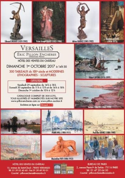 300 Tableaux XIXe et modernes - Sculptures – Verrerie