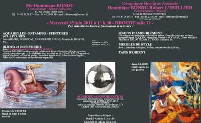 Aquarelles, Meubles et objets d'art, sculptures