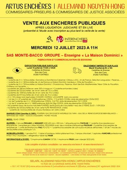 SAS MONTE-BACCO GROUP -  Enseigne 