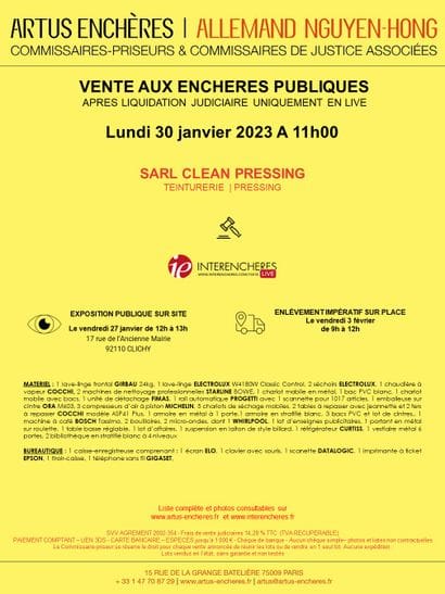 SARL CLEAN PRESSING | TEINTURERIE - PRESSING