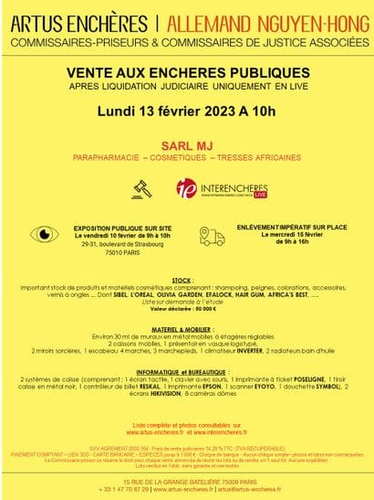 SARL MJ | PARAPHARMACIE - COSMETIQUES - TRESSES AFRICAINES