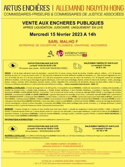 SARL MALHO F | ENTREPRISE DE COUVERTURE, PLOMBERIE, CHAUFFAGE, MACONNERIE