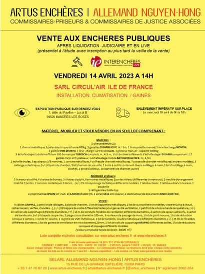 SARL CIRCUL'AIR ILE DE FRANCE | INSTALLATION  CLIMATISATION / GAINES