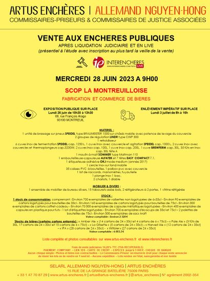SCOP LA MONTREUILLOISE | FABRICATION ET COMMERCE DE BIERES