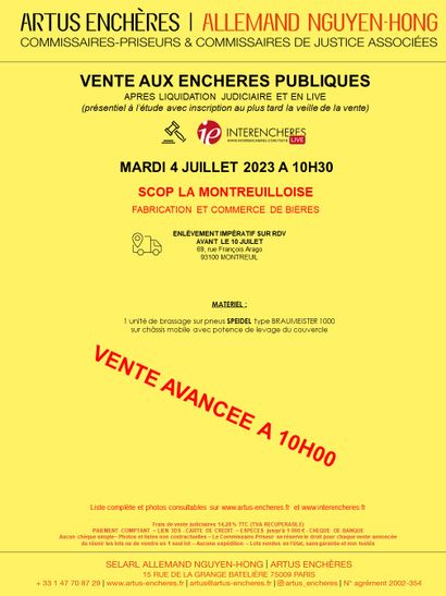 SCOP LA MONTREUILLOISE | FABRICATION ET COMMERCE DE BIERES