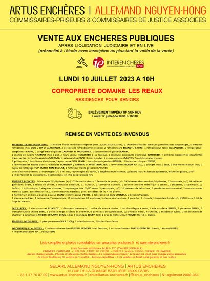 COPROPRIETE DOMAINE LES REAUX | RESIDENCES POUR SENIORS
