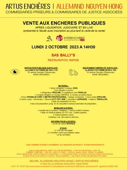 SAS BALLY'S | RESTAURATION RAPIDE