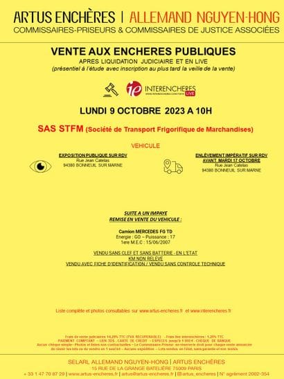 SAS STFM (Société de Transport Frigorifique de Marchandises) | VEHICULE