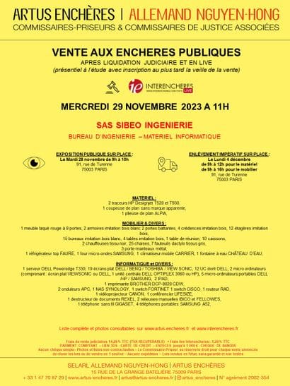 SAS SIBEO INGENIERIE | BUREAU D'INGENIERIE - MATERIEL INFORMATIQUE