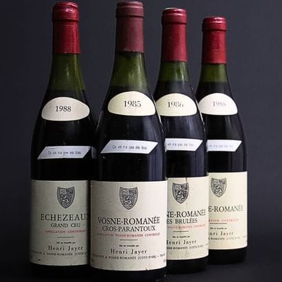HENRI JAYER : UNE CAVE D’EXCEPTION - 36 bouteilles issues d’une collection particulière