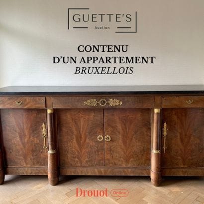 Sale of the contents of a Brussels apartment: antique furniture, paintings, glassware, Val Saint-Lambert, wines and collectibles