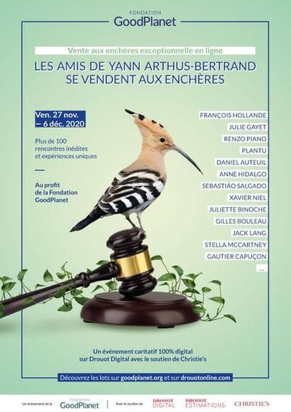 [Facebook live sur le compte de la Fondation GoodPlanet - dimanche 6 - 16h à 20h avec Yann Arthus - Bertrand] - Enchères Solidaires - GoodPlanet 