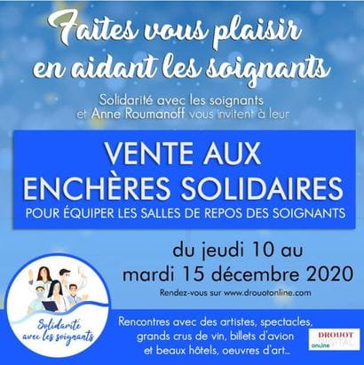 SOLIDARITÉ AVEC LES SOIGNANTS - VENTE ORGANISÉE PAR ANNE ROUMANOFF