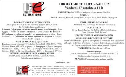 Objets de vitrine & Tableaux et objets d'art & Vins