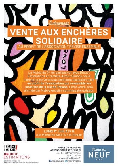 VENTE AUX ENCHÈRES SOLIDAIRE AU PROFIT DE L'ASSOCIATION TRÉVISE ENSEMBLE  