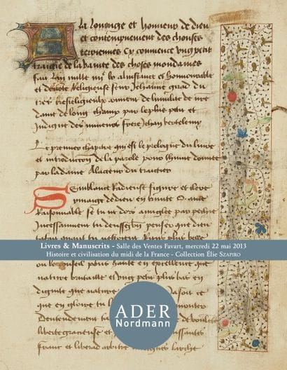 Histoire et civilisation du midi de la France - Collection E. Szapiro - Livres et manuscrits