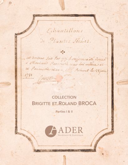 Collection Brigitte et Roland Broca : lettres et manuscrits autographes, partie II, lots 296 à 609