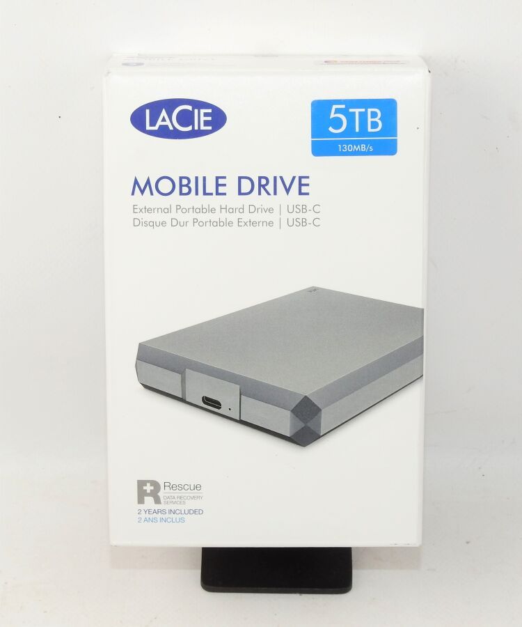 LACIE - Disque Dur Externe 5To USB-C 3.1 130Mo/s Coloris