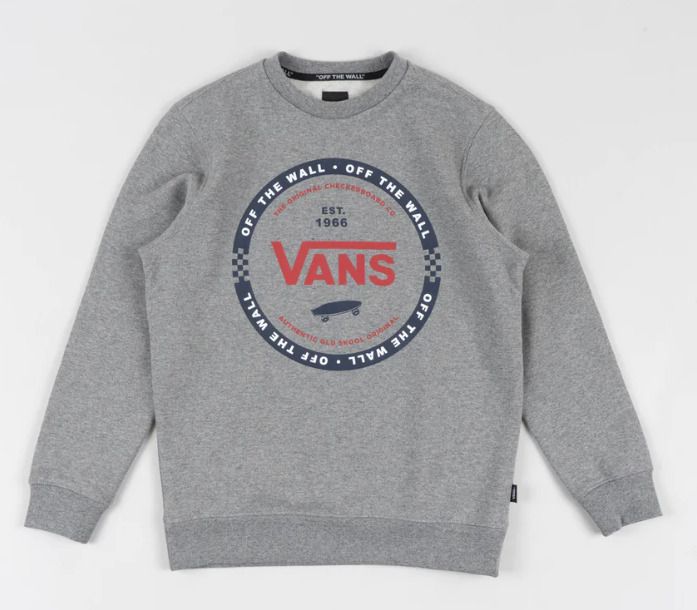 Null VANS - Logo Check Crew Sweater Size S - Color Grey - FUNCTIONAL (Brand new)&hellip;