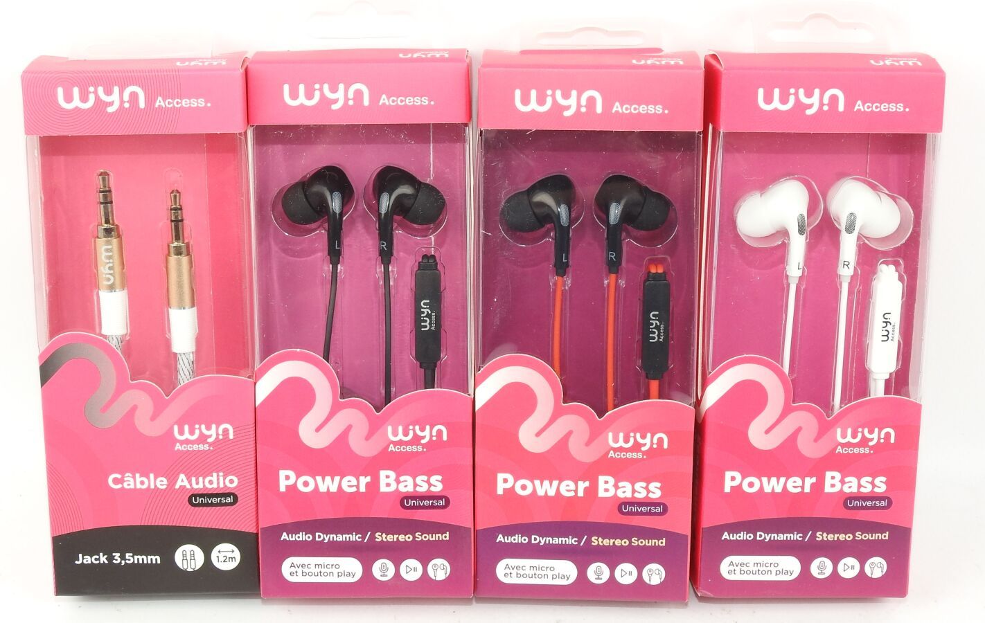 Null WYN ACCESS - Set of 4 Pieces - Wired In-Ear Headphones with Microphone and &hellip;