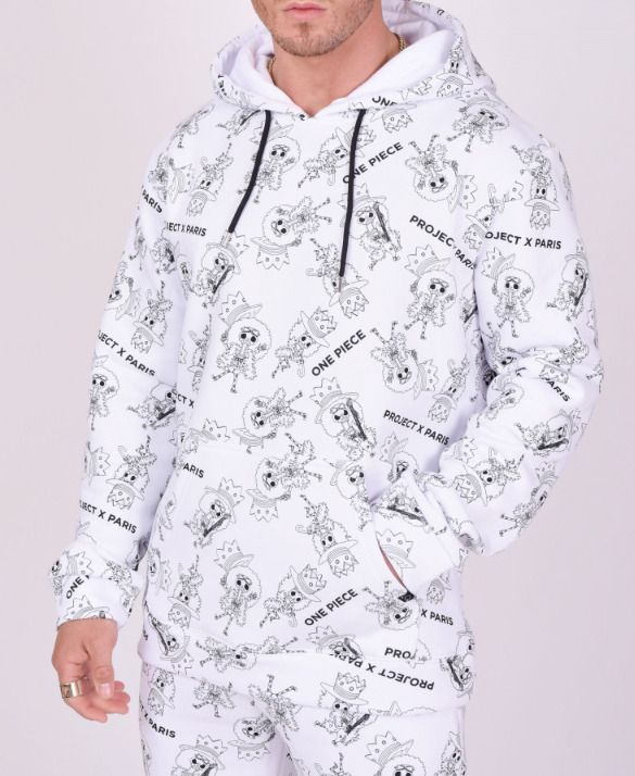 Null PROJECT X PARIS - One Piece All Over Hoodie 2120124 Size XL Color White - F&hellip;