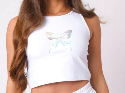 Null PROJECT X PARIS - Butterfly Top 211098 Size XS Color White - FUNCTIONAL (Br&hellip;