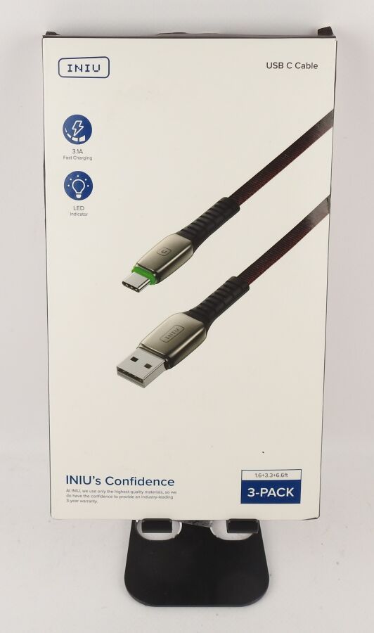INIU - Lot de 3 Câbles USB-C vers USB Charge Rapide 3 Lo