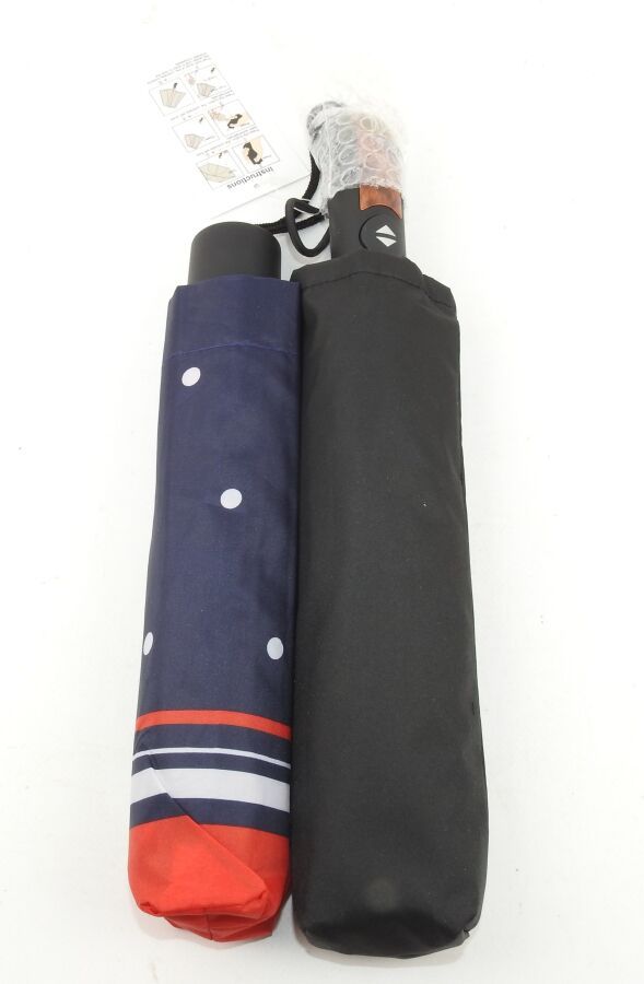 Null CESAIRE - ECHOICE - Set of 2 Pieces - Folding Umbrella Blue, White and Red &hellip;