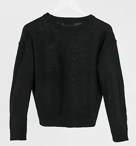 Null BRAVE SOUL - Grunge Style Crew Neck Sweater Size UK 6 Color Black - FUNCTIO&hellip;