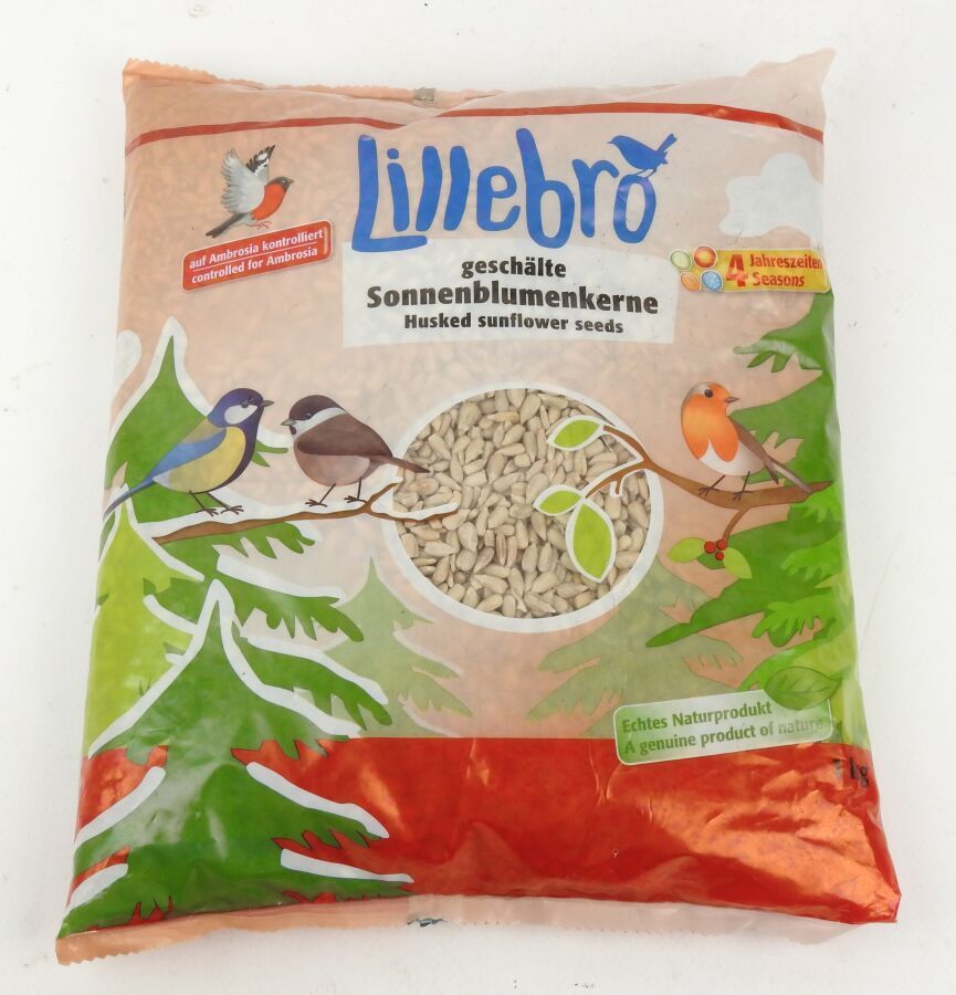 Null LILLEBRO - Sachet de 1kg de Graines de tournesol décortiquées pour oiseaux &hellip;