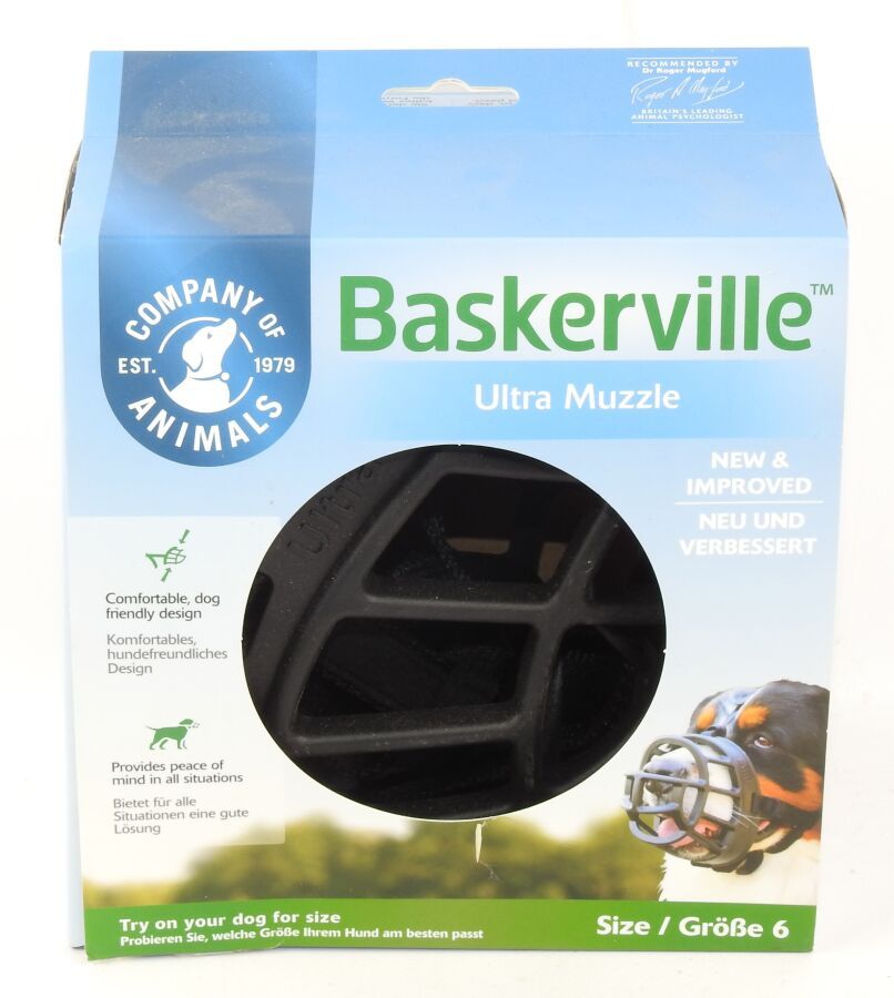 Null BASKERVILLE - Ultra Plastic Muzzle Size 6 for St. Bernard, Cattle Dog, Bull&hellip;