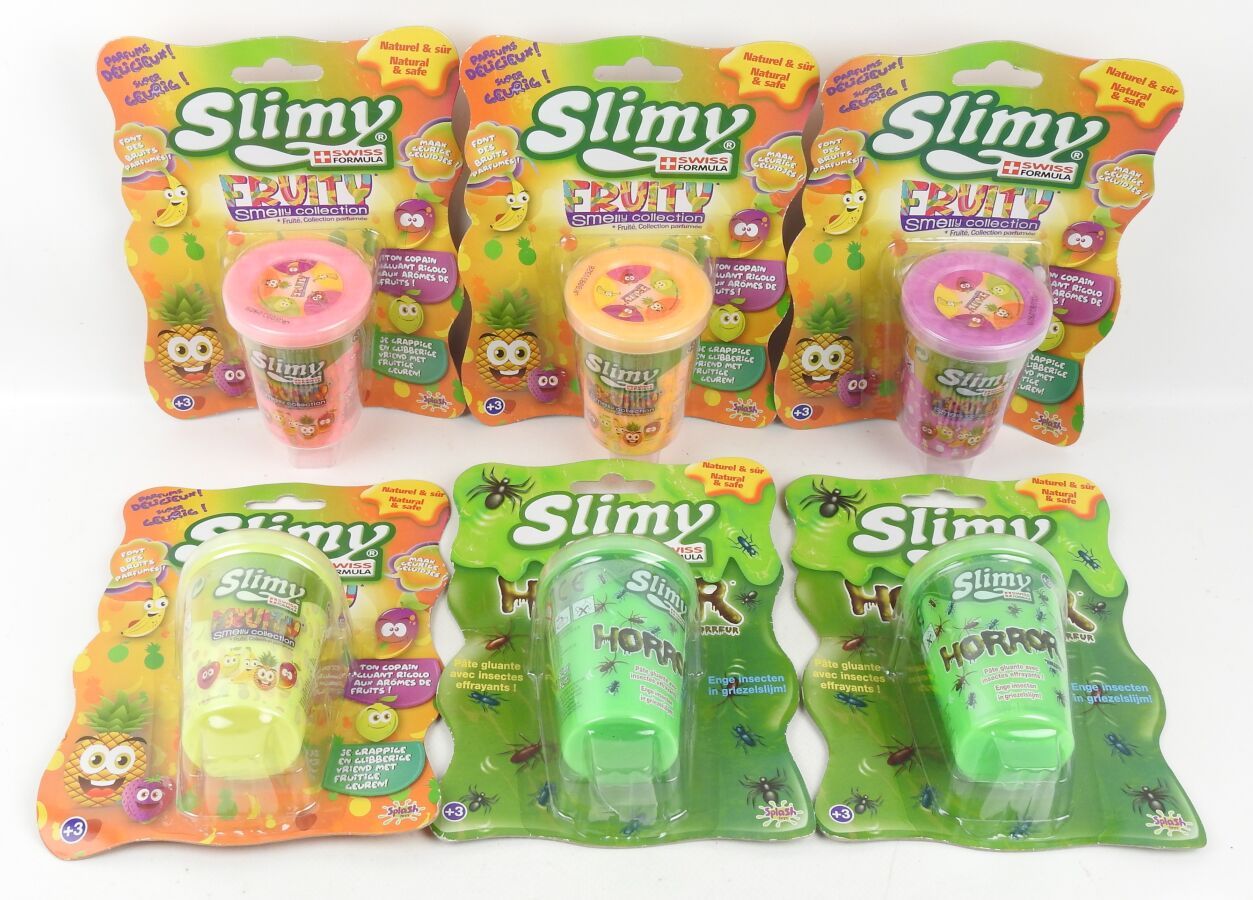 Null SPLASH TOYS - Lot de 6 Pots de 80g de Slime Slimy Différents Parfums - FONC&hellip;