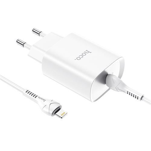 Null HOCO - Chargeur Rapide USB-C vers Lightning 20W Câble 1m Coloris Blanc - FO&hellip;