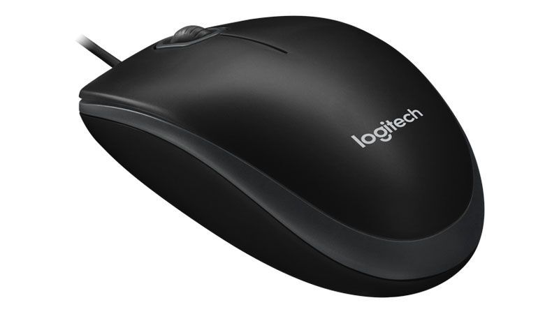 Null Logitech B100 Wired USB Mouse, 3 Button, Optical Tracking, Ambidextrous, Co&hellip;