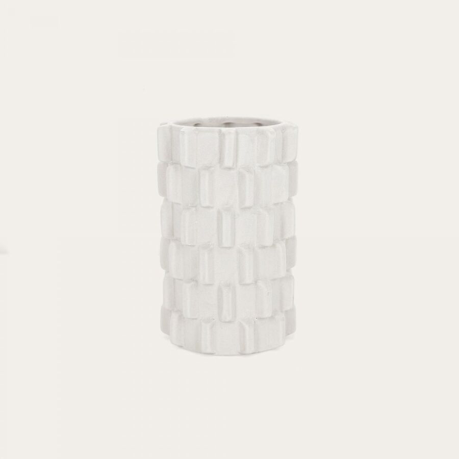 Null BOUCHARA - Cement vase graphic style. Bring a touch of originality to your &hellip;