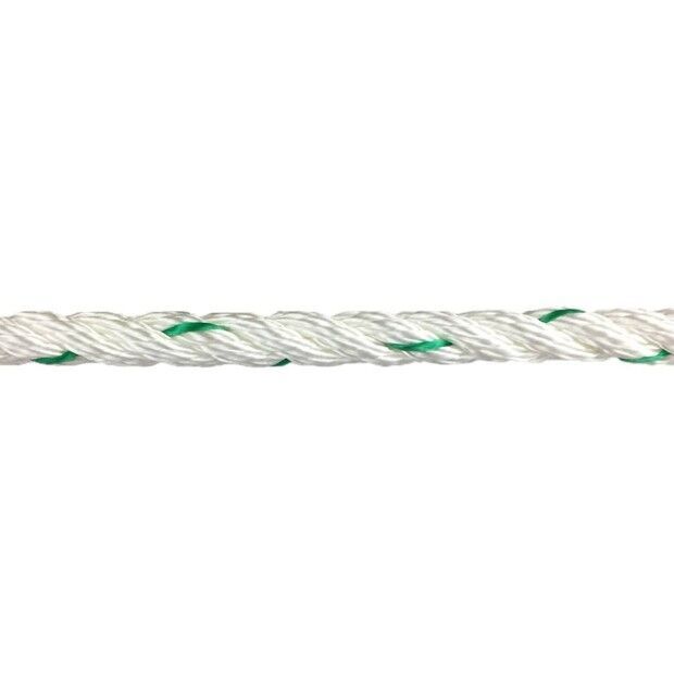Null Corde Tresse Colore Blanc et Vert 6MM X 15 Metre Max 40Kgrs - FONCTIONNEL (&hellip;