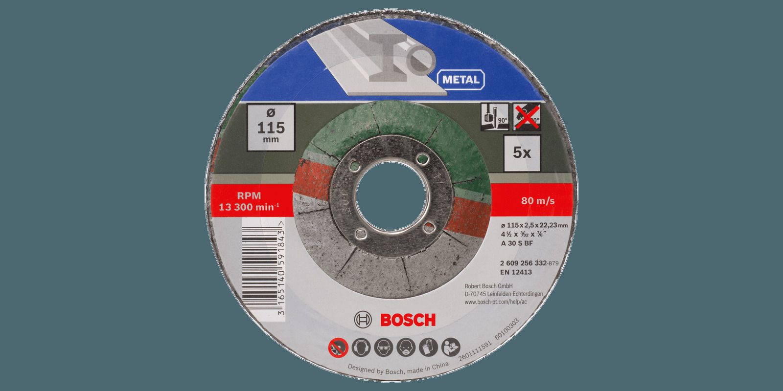 Null BOSCH - Set of 5 Offset Metal Cutting Discs 115 x 22,23 x 2,5mm - FUNCTIONA&hellip;