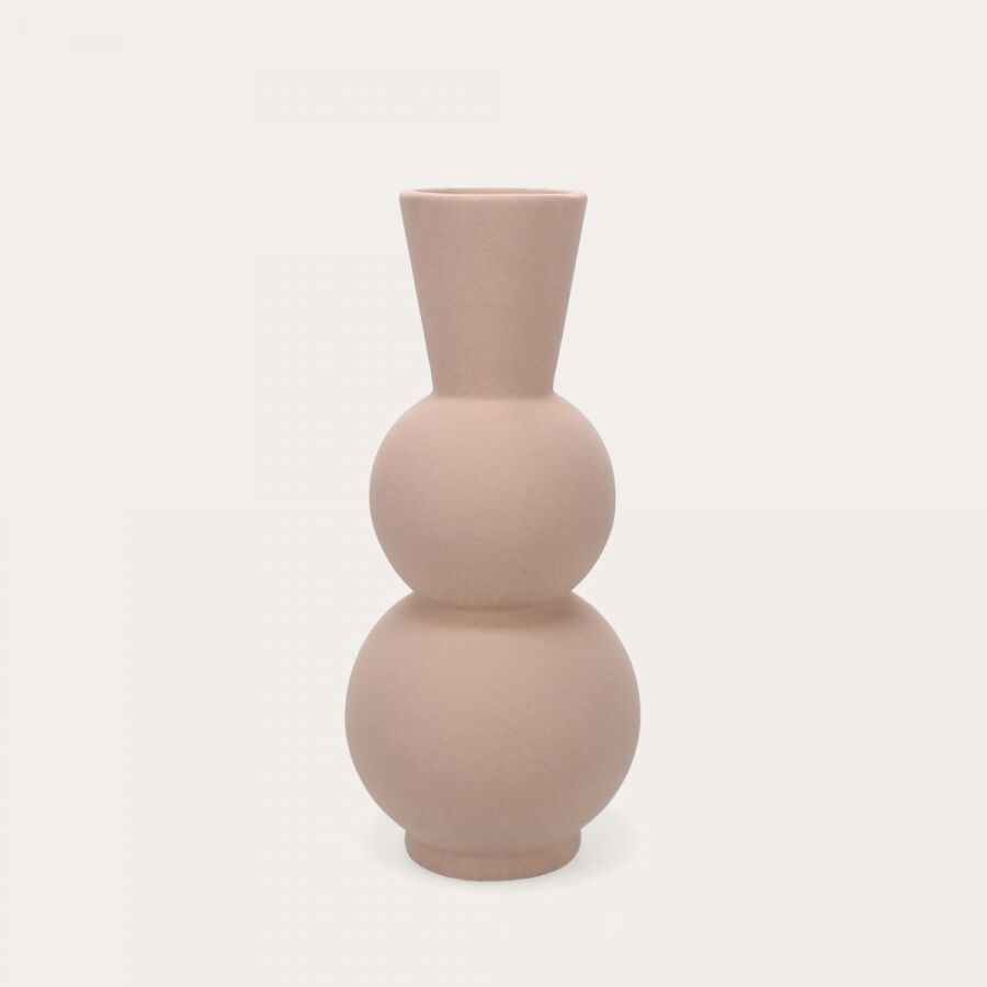 Null BOUCHARA - Round and graphic stoneware vase. Crack for its Scandinavian sty&hellip;