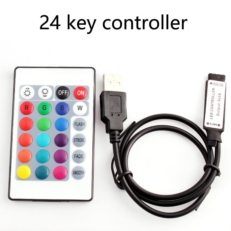 Null 24 Key IR Remote Control DC5-24V Wireless RGB Remote Control with Receiver &hellip;