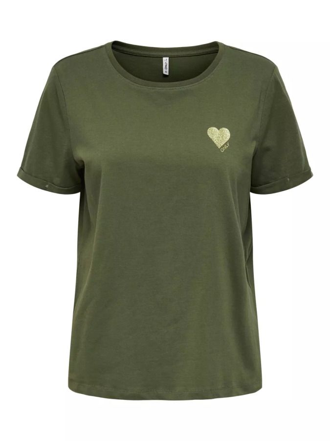 Null ONLY - Women's Olive Color Round Neck T-Shirt Size M - FUNCTIONAL (Brand Ne&hellip;