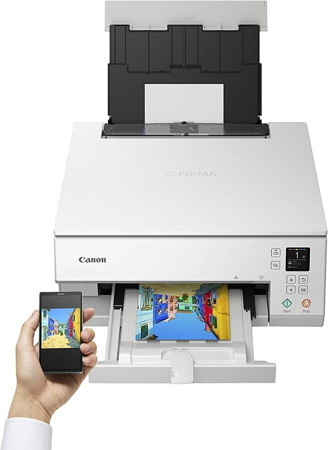Null Inkjet printer CANON TS 6351a White WIFI Ideal for regular printing (100 to&hellip;