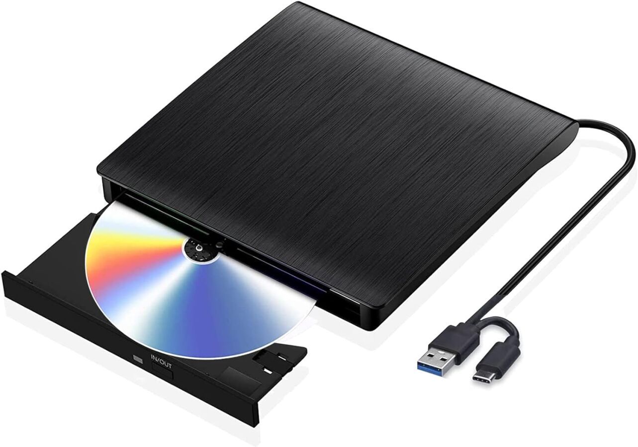 Lecteur CD/DVD Externe, USB 3.0 Type-c Graveur Enregistr…