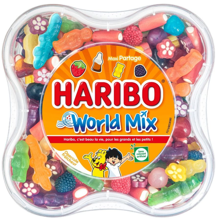 Null HARIBO - Boite de 750g de Bonbons World Mix DLUO 01/2025 - FONCTIONNEL (Pro&hellip;