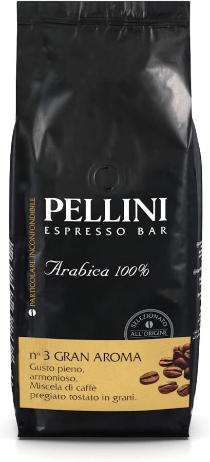Null PELLINI - Lot de 2 Paquets de 1kg de Café en Grains N°3 Gran Aroma 100 % Ar&hellip;