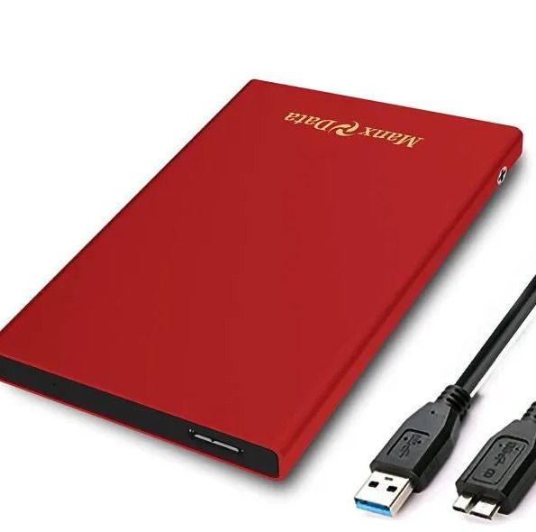 Null MANX DATA - Boitier de Disque Dur Externe 2,5" USB 3.0 Coloris Rouge - FONC&hellip;