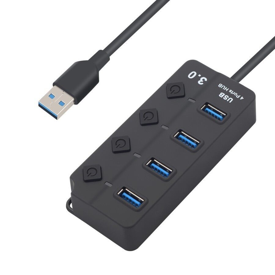 Null Hub USB 3.0 4 Ports avec Interrupteurs Coloris Noir - FONCTIONNEL (Produit &hellip;