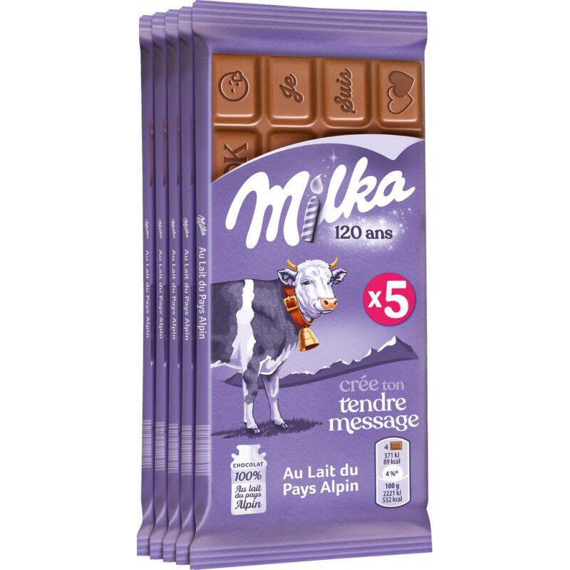 Null MILKA - Lot de 10 Tablettes de Chocolat au Lait du Pays Alpin DLUO 08/2024 &hellip;