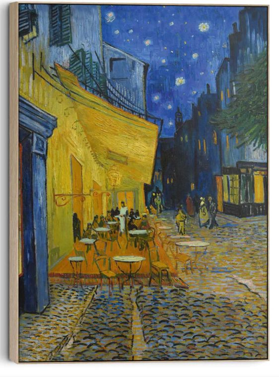 Null ORANGE WALLZ - Toile Imprimé Vincent Van Gogh Café de nuit encadrée de luxe&hellip;