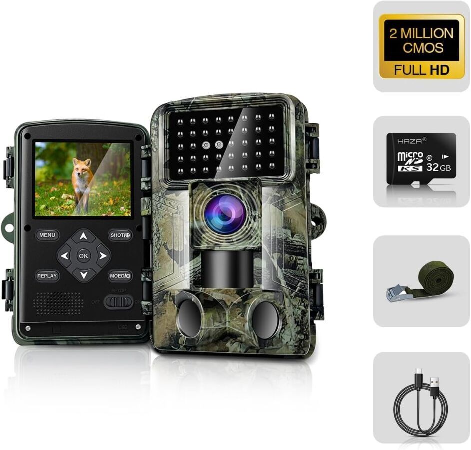 Null HAZA - Caméra de Chasse 2.7K/1580P 58MP FULL HD Infrarouge Vision Nocturne &hellip;