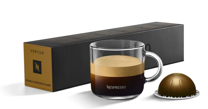 Null NESPRESSO - Lot de 4 Boites de 10 Capsules Vertuo Double Espresso Chiaro In&hellip;